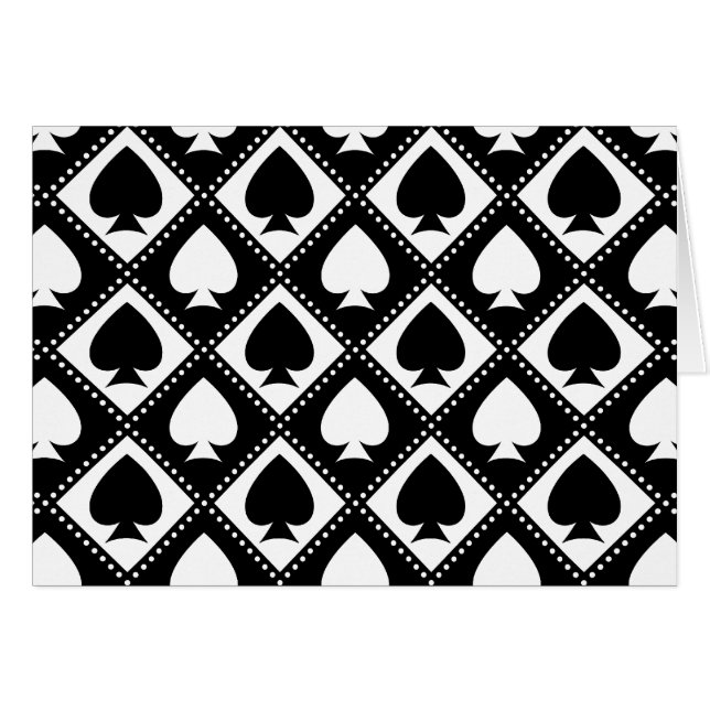 Spader ess-motiv hälsningskort (Framsidan Horizontal)