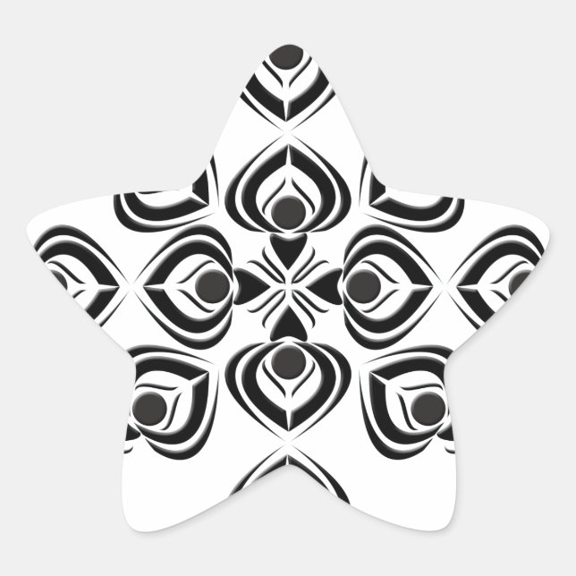 Spader Stjärnformat Klistermärke (Framsida)