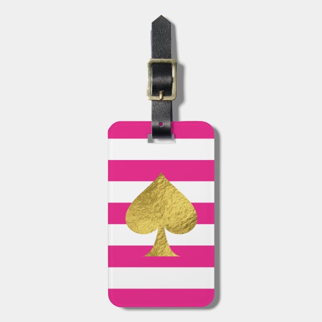 Spadernas guldoljekatset bagagebricka (Vertikal Framsida)