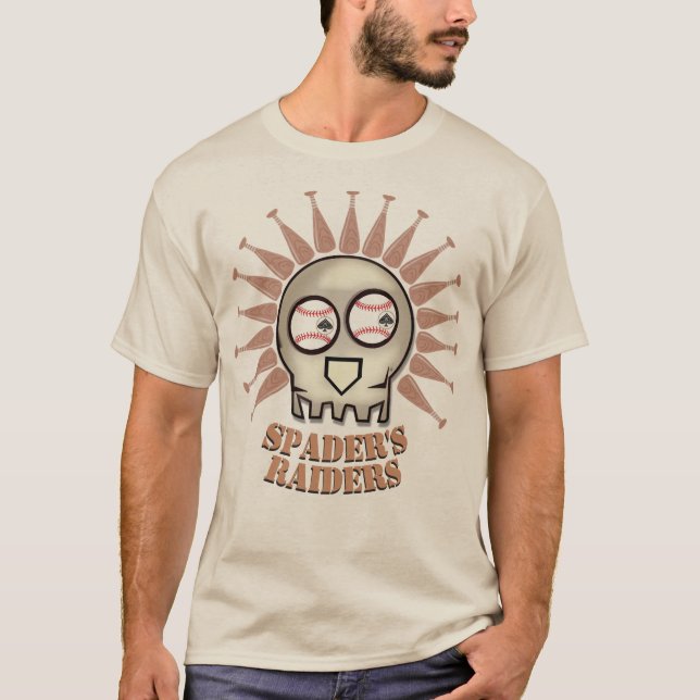 Spaders anfallarebaseball t shirt (Framsida)
