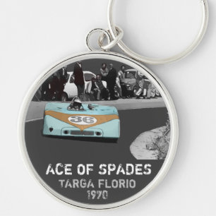 SPADES 1970 RUND SILVERFÄRGAD NYCKELRING