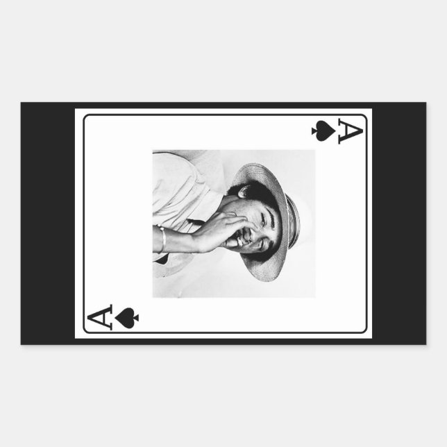 SPADES ACE REKTANGULÄRT KLISTERMÄRKE (Framsida)