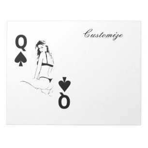 Spades Bikini Girl Thunder_Cove Anteckningsblock