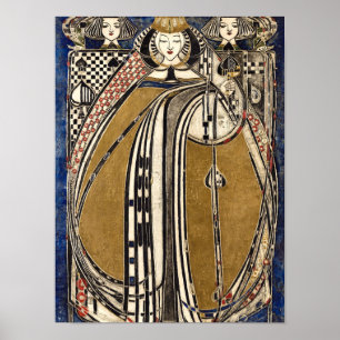 Spades drottning av Margaret Macdonald Mackintosh Poster