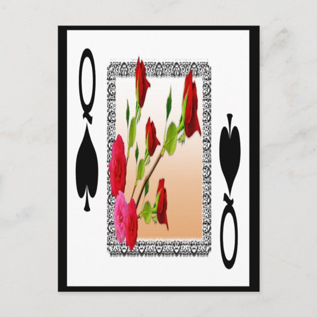 Spades drottning vykort (Framsida)