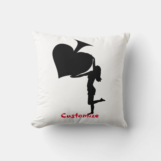 Spades Holding Black Ace Thunder_Cove Kudde (Framsida)