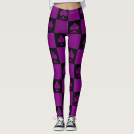 Spades Leggings Lila Checkers QoS Stil