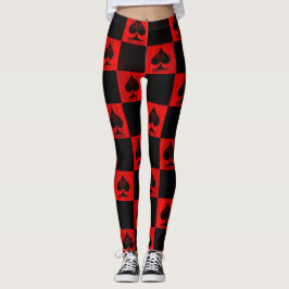 Spades Leggings Red Checkerss QoS Stil
