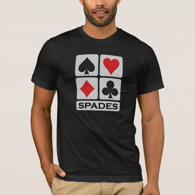 Spades Player-skjorta - välj stil & färg T-shirt (Framsida)