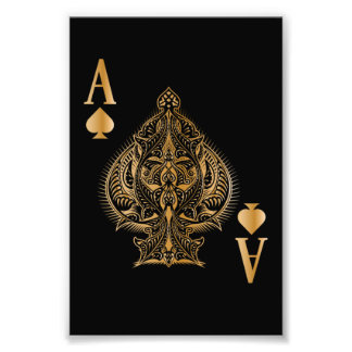 Spades Poker Ace Casino Fototryck