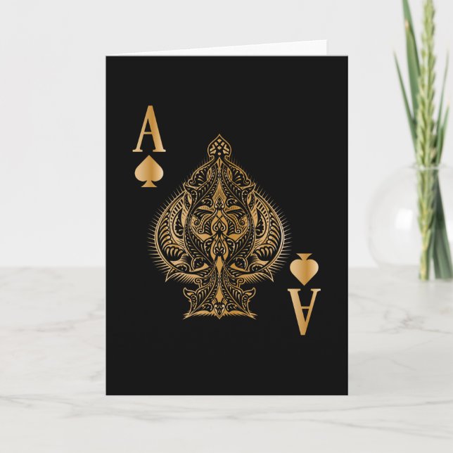 Spades Poker Ace Casino Kort (Framsida)