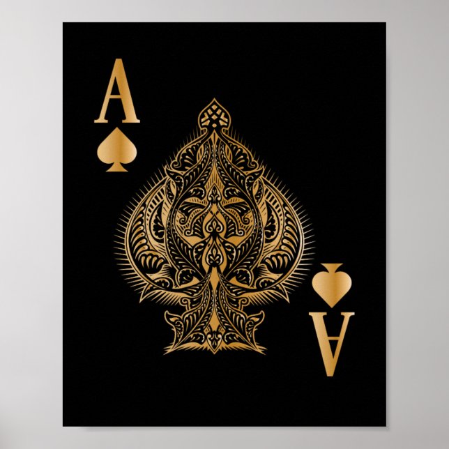 Spades Poker Ace Casino Poster (Framsidan)