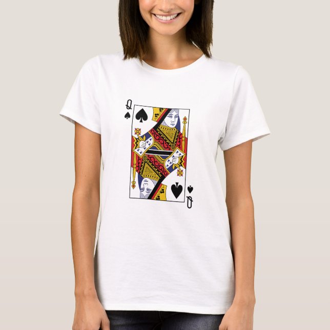 Spades Poker Casino-uppspelningskort T Shirt (Framsida)