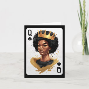 Spades Queen Poker Card Afro American Black Histor Kort