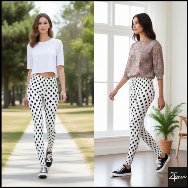 Spades Symbol Mönster Leggings (Skapare uppladdad)