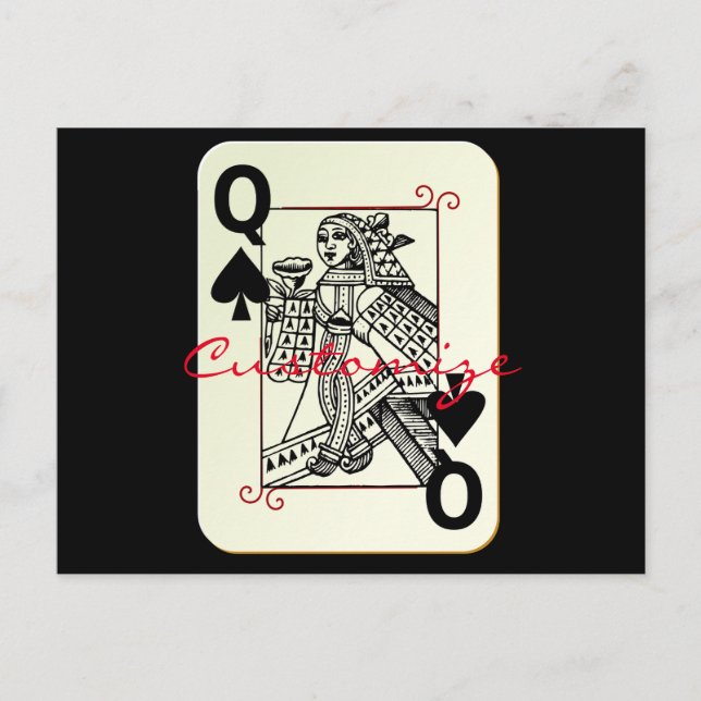 Spades Thunder_Cove-drottning Vykort (Framsida)