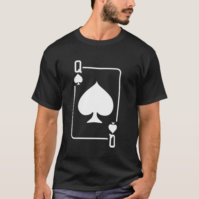 Spades uppspelningskort Halloween Costume Dar T Shirt (Framsida)