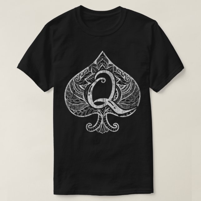 Spades Zip-drottning T Shirt (Design framsida)