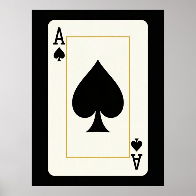 SPADESS ÄDELSTEN Svart Guld Mode Poster (Framsidan)