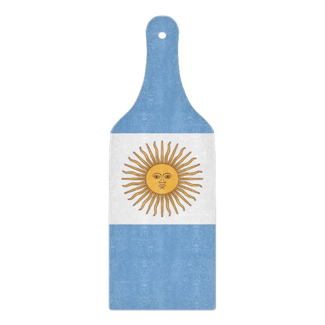 Spadlar av glas med flagga av Argentina (Framsidan)