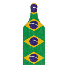 Spadlar av glas med flagga av Brasilien