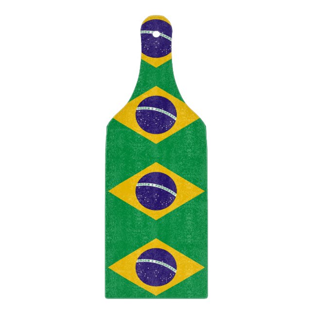 Spadlar av glas med flagga av Brasilien (Framsidan)