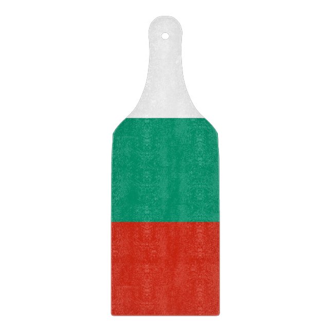 Spadlar av glas med flagga av Bulgarien (Framsidan)