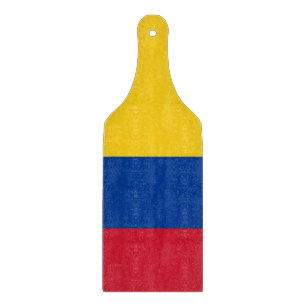 Spadlar av glas med flagga av Colombia