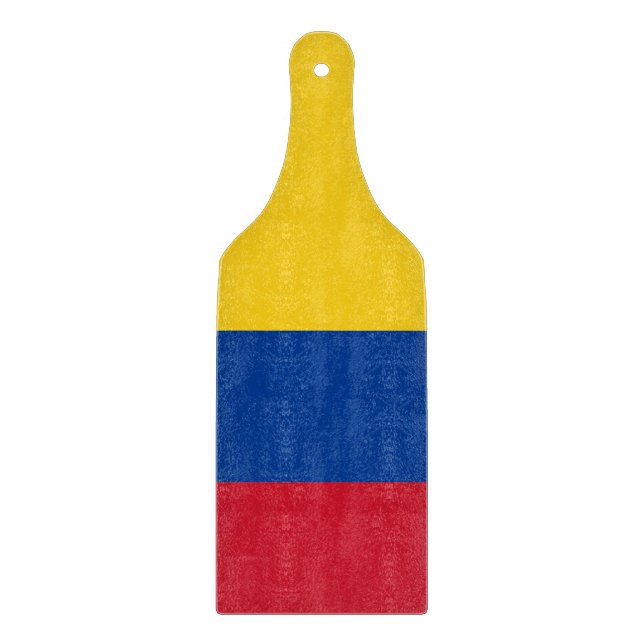 Spadlar av glas med flagga av Colombia (Framsidan)