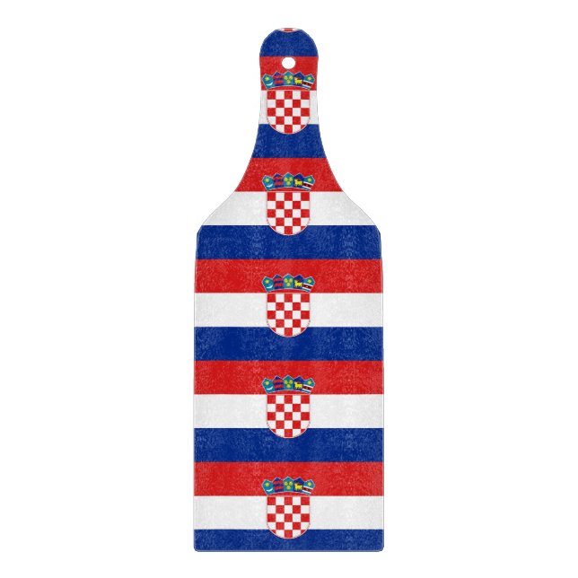 Spadlar av glas med flagga av Kroatien (Framsidan)