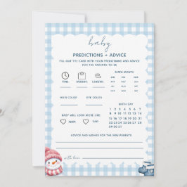 Spådom om baby Råd Vinter Baby Shower-kort Inbjudningar