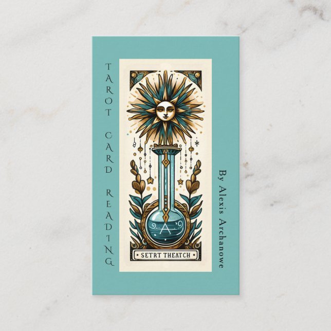 Spådom Tarotkort Läsning Affärskort Visitkort (Framsida)