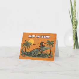 Spådomar - Halloween Alligator Pumpkin Card Tack Kort