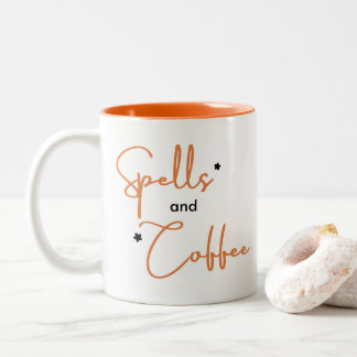Spådomar och kaffe Halloween Gift Två-Tonad Mugg