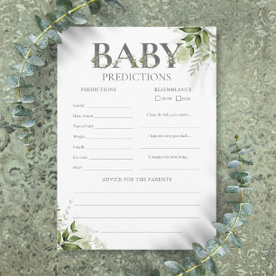 Spådomar om Babyn Grönsakstema Baby Shower Spelkor Inbjudningar