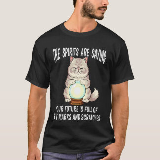 Spådoms Hus Katt med Kristallboll Märken & T Shirt
