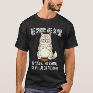 Spådoms Hus Katt med Kristallboll På T Shirt