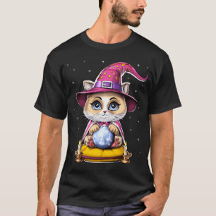 Spådomskatt med kristallboll t shirt