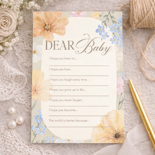 Spådomskort för Bebisar med Blommotiv, Neutral Boh (Skapare uppladdad)