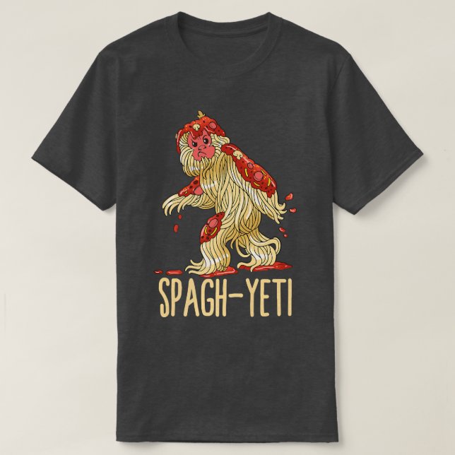 Spag-Yeti Spaghetti Spagyeti Funny Ramen Noodle Pa T Shirt (Design framsida)