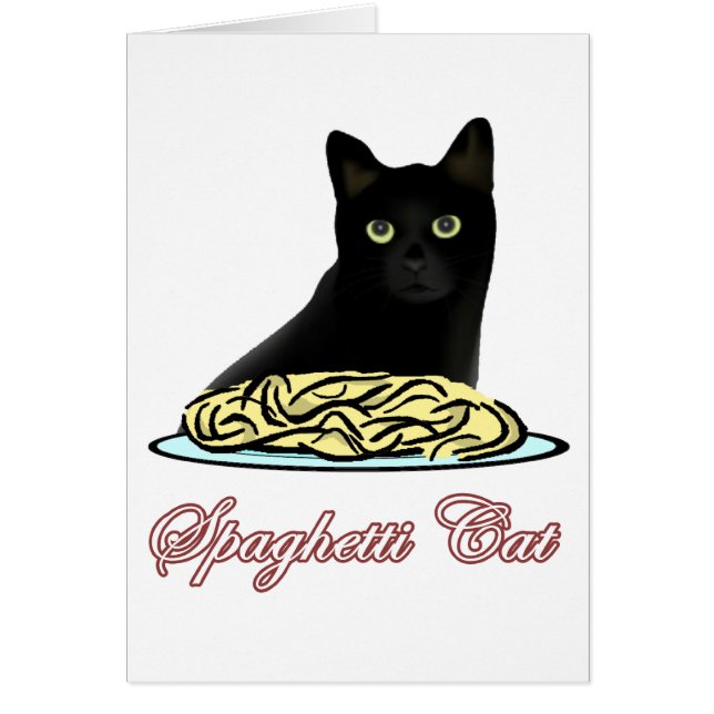 Spagehetti kattEloquence Hälsningskort (Framsidan)