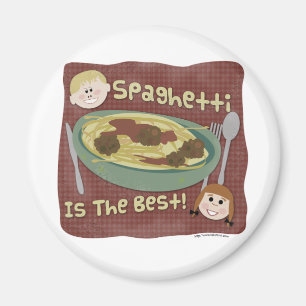 Spagetti är det bäst! magnet