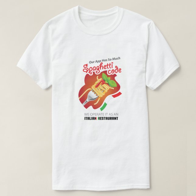 Spagetti kodifierar t shirt (Design framsida)