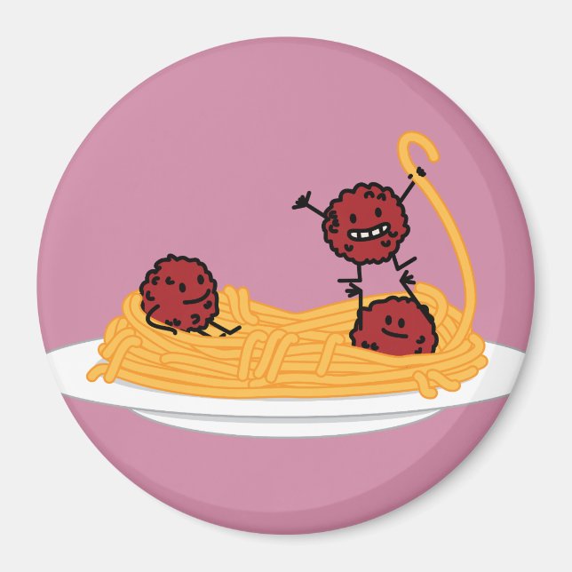 Spagetti och mat för italienare för magnet (Framsidan)