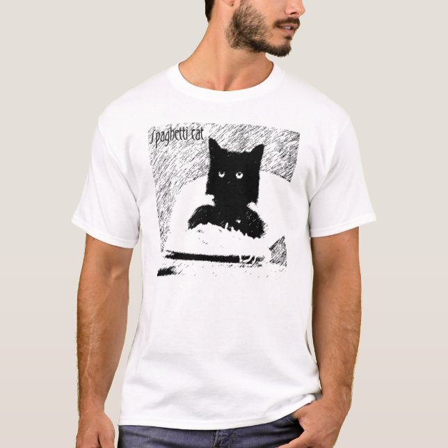 Spagettikatt Tee Shirt (Framsida)
