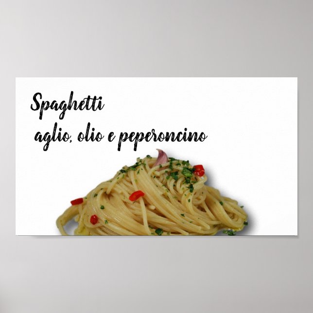 Spaghetti aglio, olio e peperoncino - Poster (Framsidan)