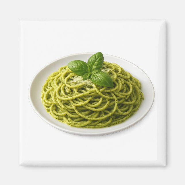 Spaghetti al Pesto Magnet (Framsidan)