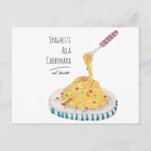 Spaghetti Alla Carbonara Vykort