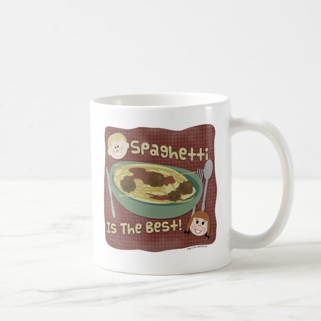 Spaghetti är bäst! kaffemugg (Höger)