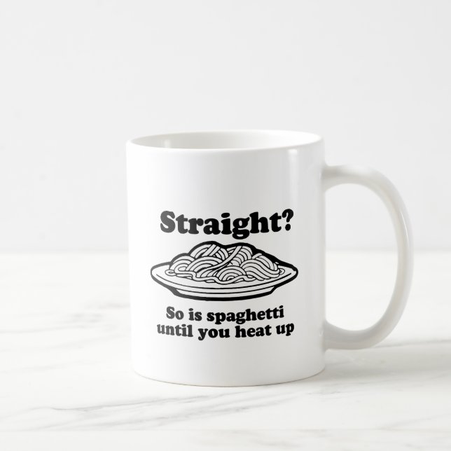 Spaghetti är gay kaffemugg (Höger)